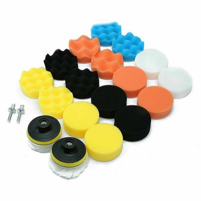 22pcs 3" Buffing Waxing Polishing Sponge Pads Kit Set