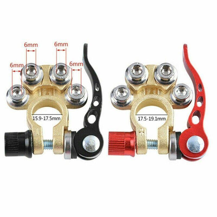 2PCS 4-Way Positive Negative Battery Terminal Connectors