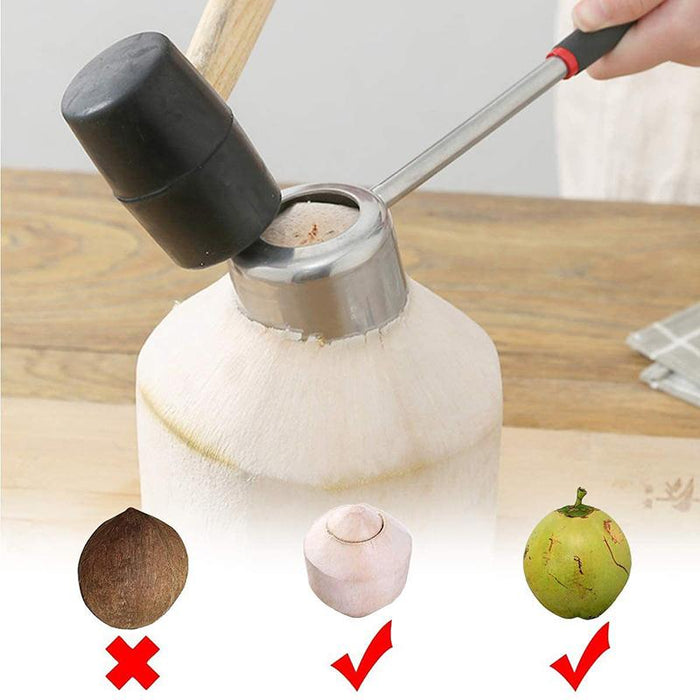 Coconut Opener Tool Set Stainless Steel Puncher Driller Coconut Opener Kit