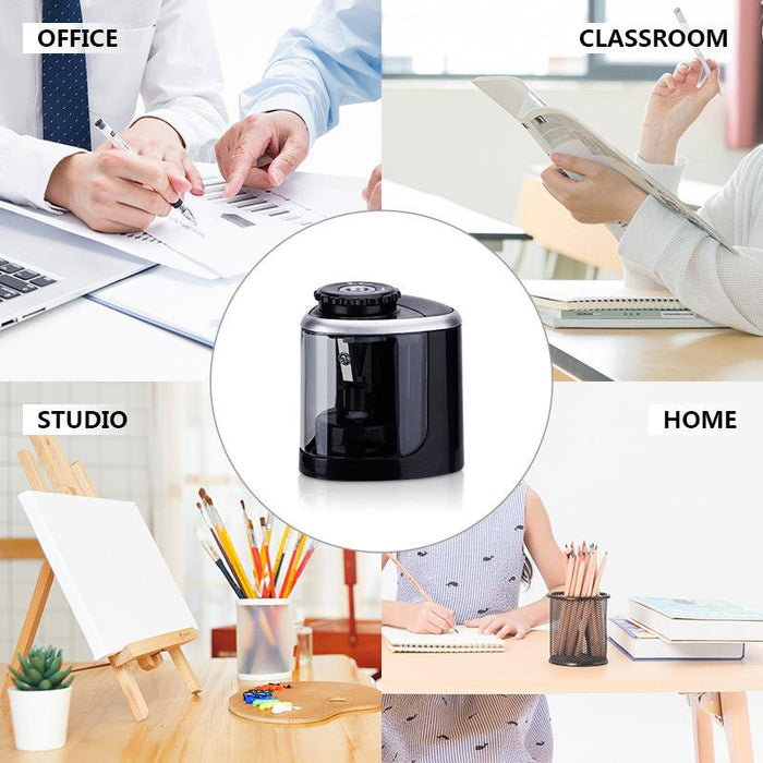 Electric Pencil Sharpener With 2 Blades Blue