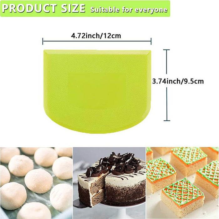 2Pcs Dough Scraper Scraper Cutter for Pizza Pastry Bread Cake Fondant Cutting