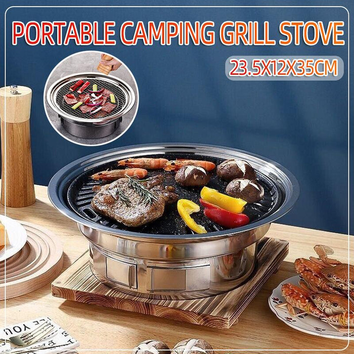 Barbecue Grill Round Outdoor BBQ Charcoal Patio Garden Party Fire BBQ Cooking