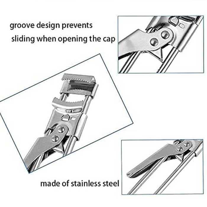 Efficient and Adjustable Stainless Steel Jar Opener