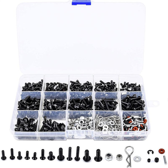 500PCS/Set RC Screws Box Repair Tool Kit for 1/10 HSP RC Car