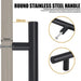 Sophisticated Matte Black Stainless Steel Door Handle T-Bar