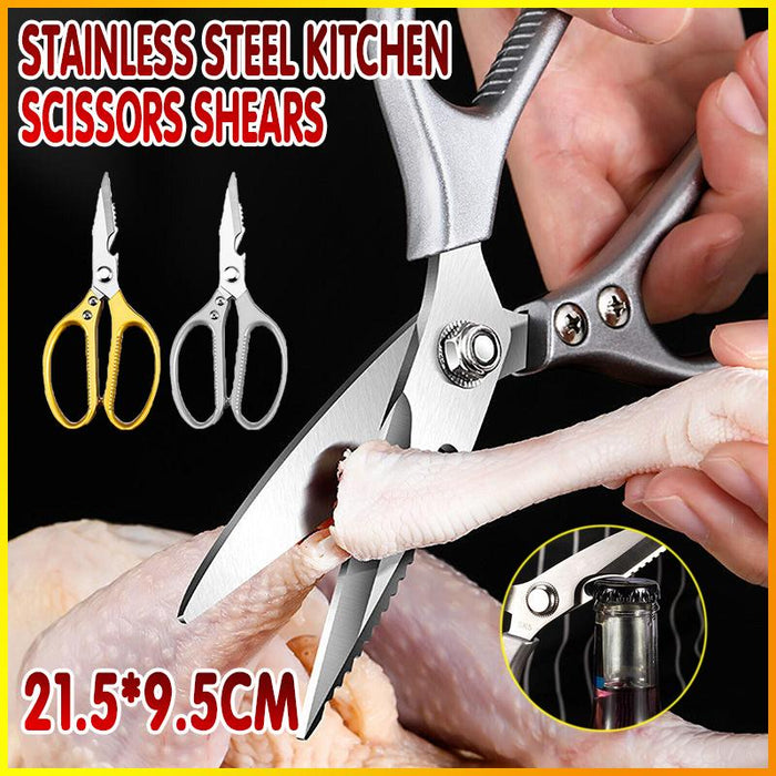 2x Japanese Heavy Duty Stainless Steel Kitchen Scissors Shears Fish Chicken Bone