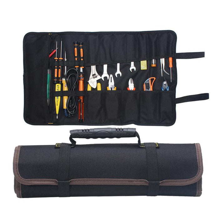 22 Pocket Tool Roll Fold Spanner Canvas Case Wrench Storage Bag Multifunctional
