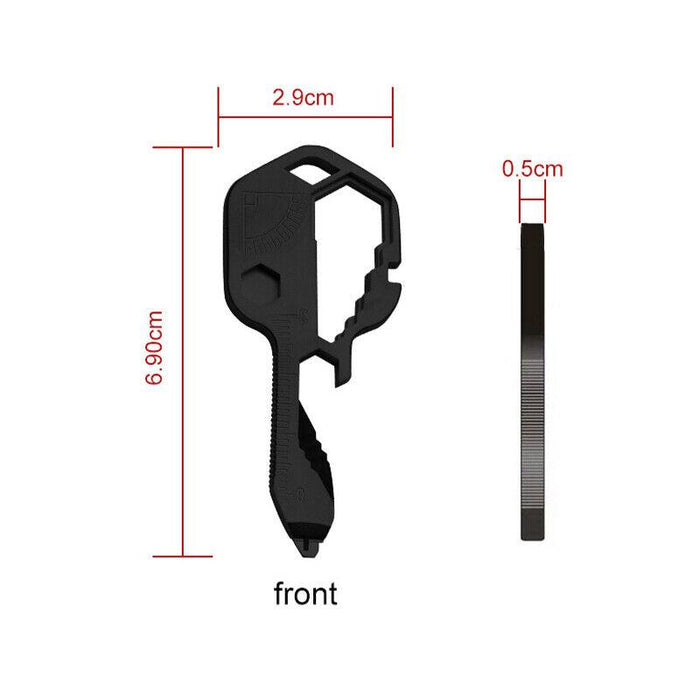 24 in 1 Multi-tool Key Shaped Pocket Keychain Bottle Opener Wrench Ruler Tools