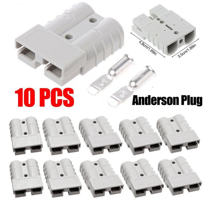 10 x Anderson Style Plug Connectors 50 AMP 12-24V 6AWG DC