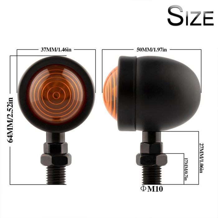 2x 12V Motorcycle Bike Bulb Amber Front & Back Turn Signal Indicator Light