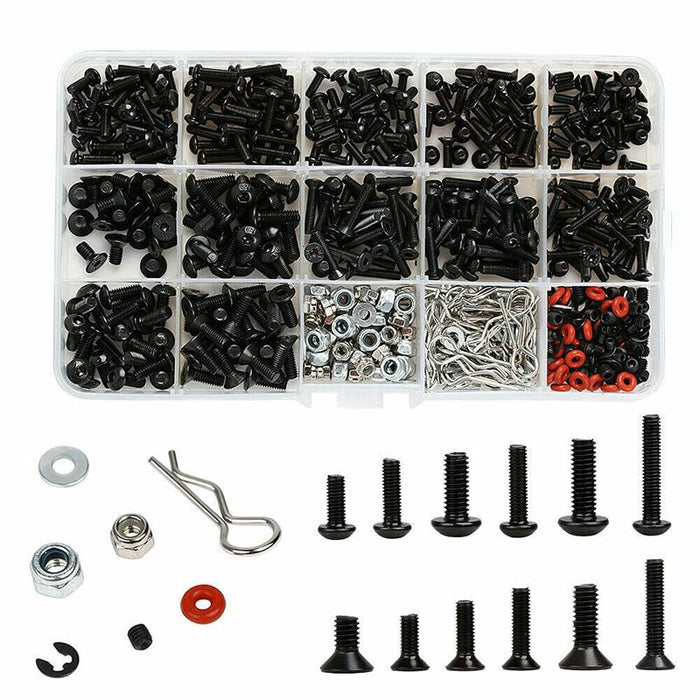 500PCS/Set RC Screws Box Repair Tool Kit for 1/10 HSP RC Car