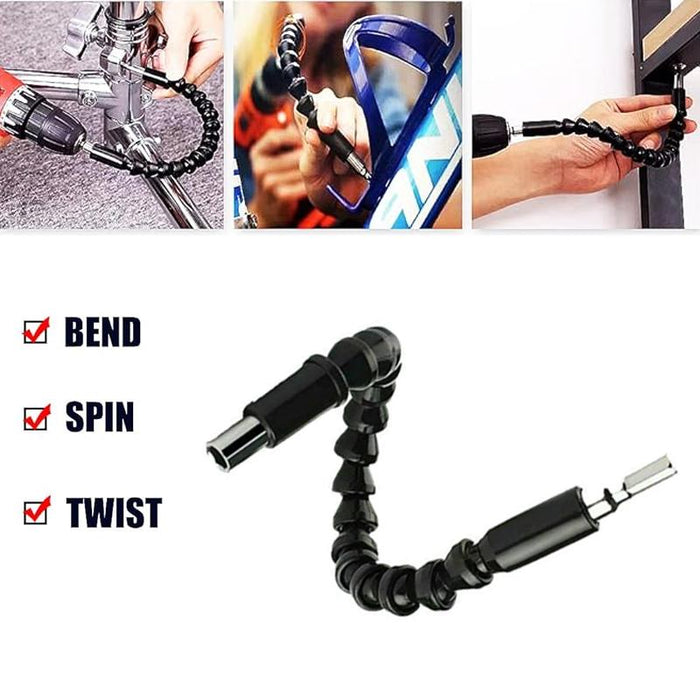 Right Angle Drill Bit Holder and Flexible Shaft Extension Screwdriver