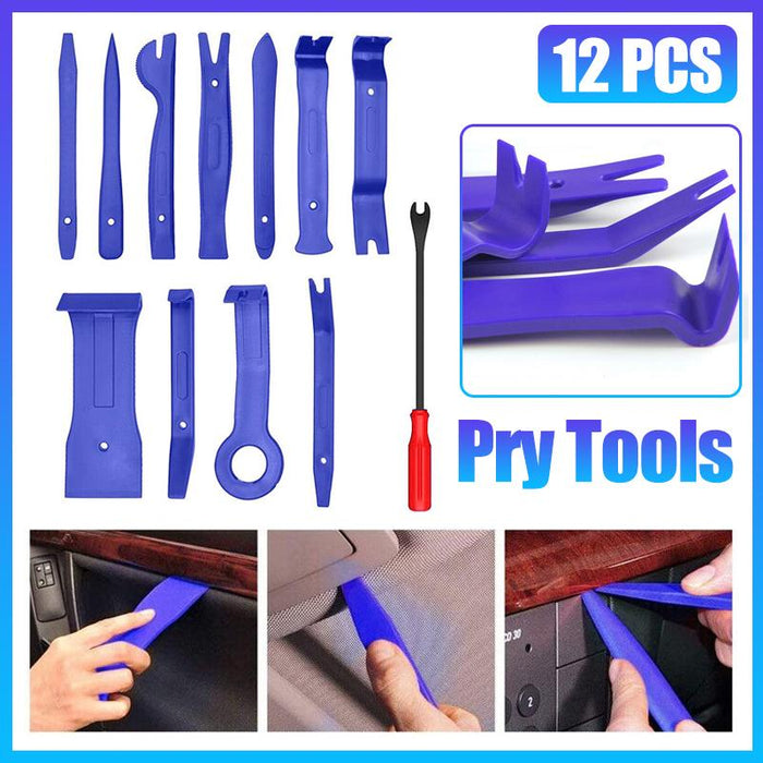 Car Trim Removal Tool Auto Hand Tools Pry Bar Dash Panel Door Interior Kit 12PCS