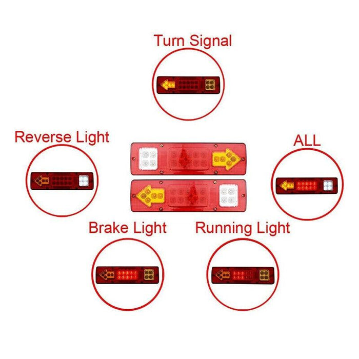 Reverse Lights Upgrade 12V LED Trailer Tail Light Kit for Enhanced Safety