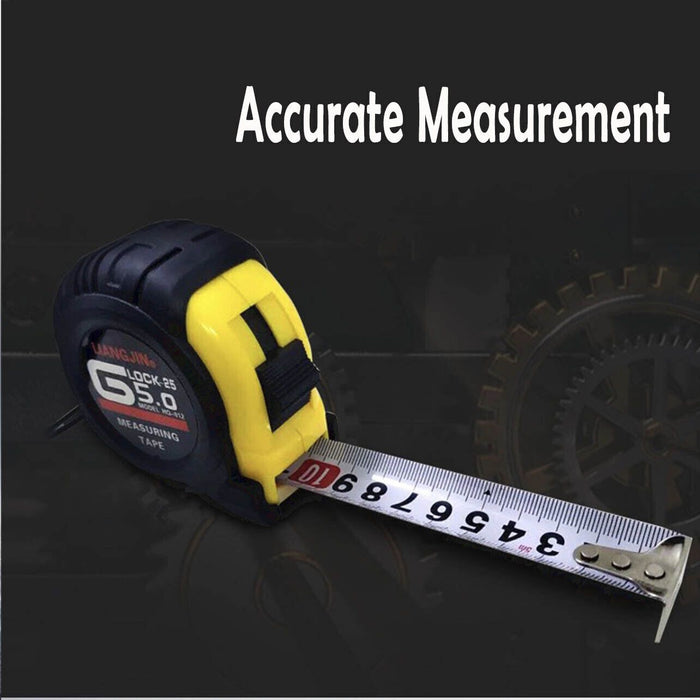 Measuring Tape 3/5/10M Heavy Duty Steel Ruler Hold Button Centimetre & Inch
