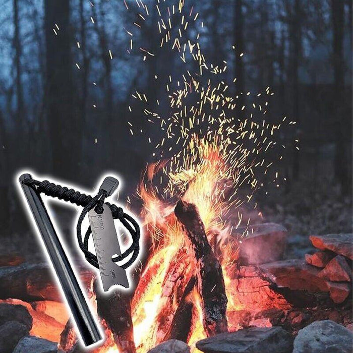 Ferrocerium Flint Rod 15cm x 1.3cm Survival Fire Starter with Striker Para-cord