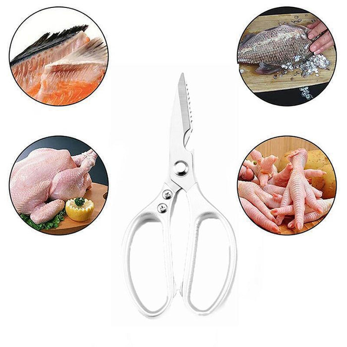 2x Japanese Heavy Duty Stainless Steel Kitchen Scissors Shears Fish Chicken Bone