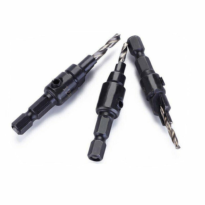 Woodworking Opener Steel Drill Bit #6 #8 #10 #12 Gold