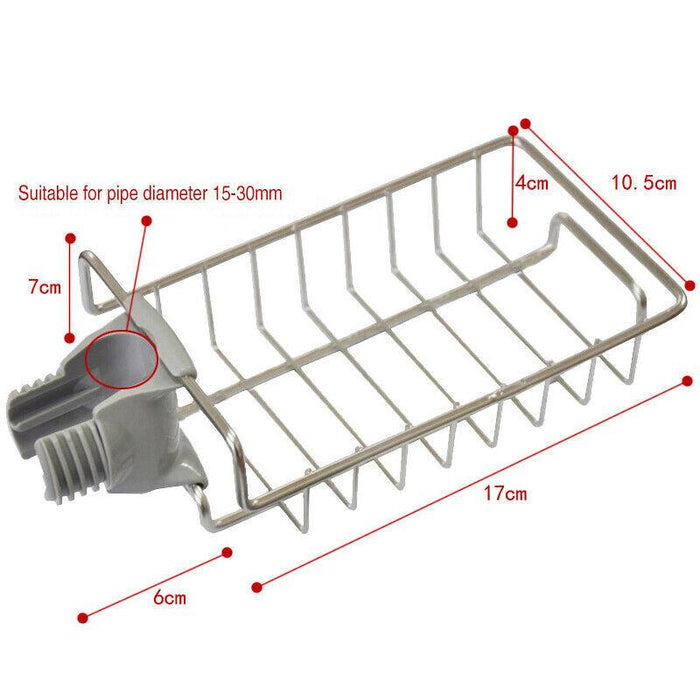 Kitchen Sink Faucet Shelf Sponge Dish Cloth Rack Holder Racks Storage Organizer