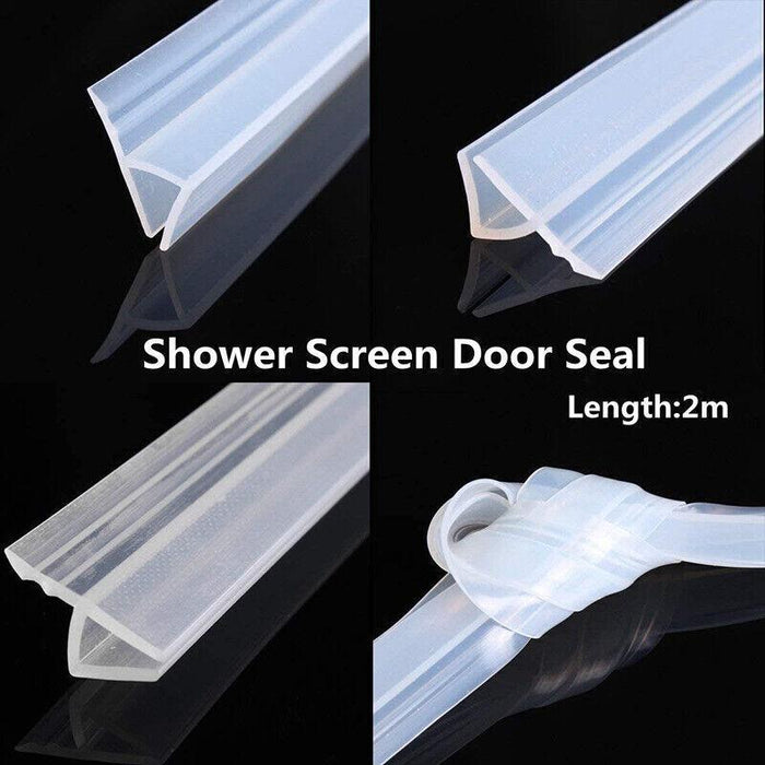 2M 6mm Seal Strip Screen Door Bathroom Shower Water Silicone H Shape