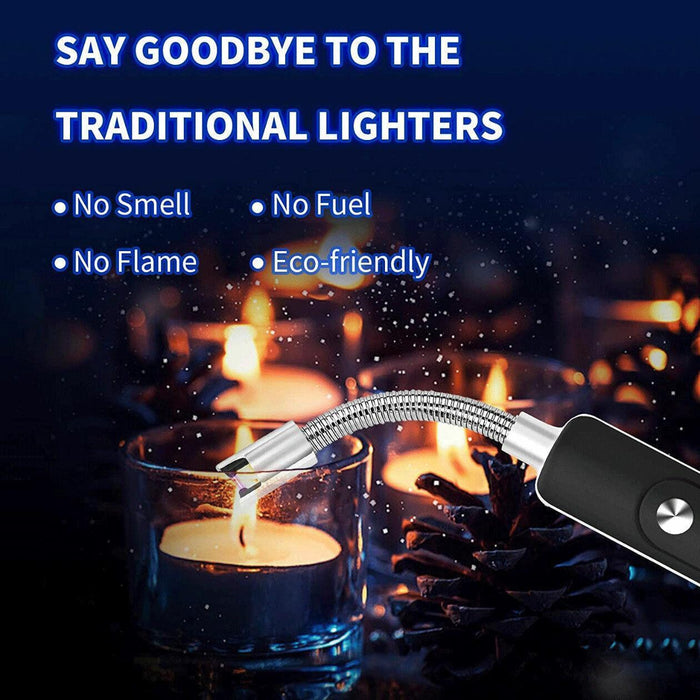 Eco-Friendly Flameless Lighter with Plasma ARC USB Rechargeable Design