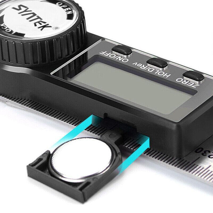 200mm Digital Angle Finder Ruler Protractor Measure Meter Stainless Steel 0-360°