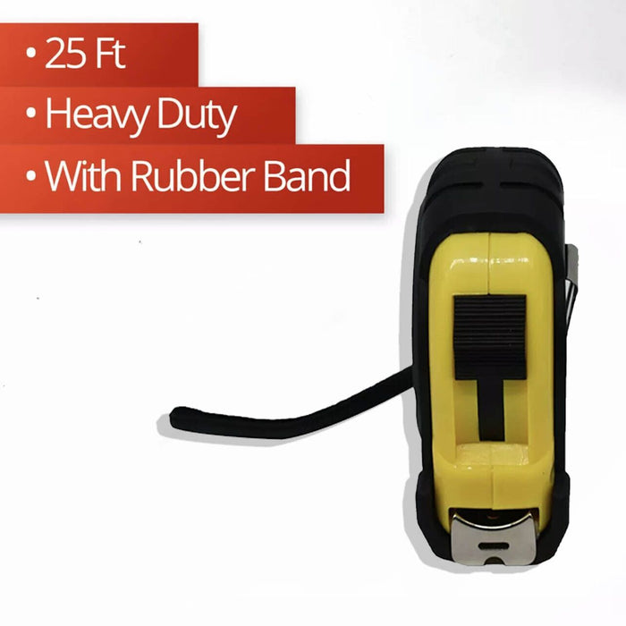 Measuring Tape 3/5/10M Heavy Duty Steel Ruler Hold Button Centimetre & Inch