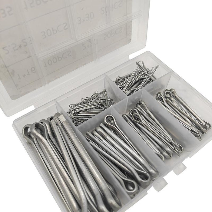 230pcs Cotter Pin Assortment Set Split Pin Value Kit New 6 Sizes