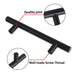 Sophisticated Matte Black Stainless Steel Door Handle T-Bar