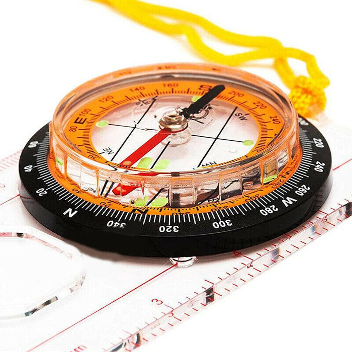 Orienteering Baseplate Compass Hiking Camping Lensatic Map Tactical Army Gear