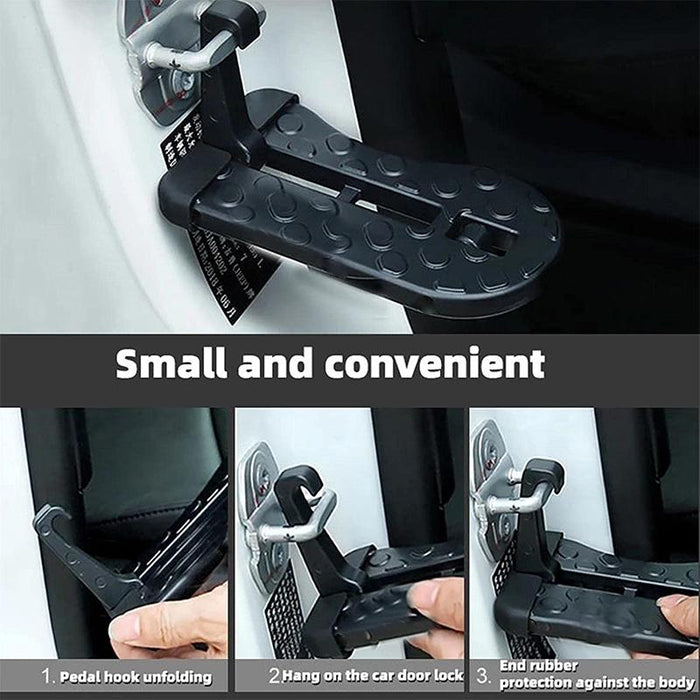 2xVehicle Access Roof Of Car Door Step Doorstep Rooftop Latch Pedal Hook Folding