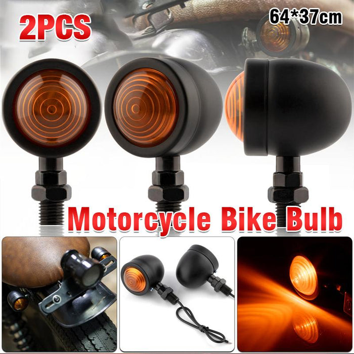 2x 12V Motorcycle Bike Bulb Amber Front & Back Turn Signal Indicator Light