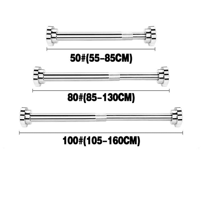 Adjustable Tension Rod Extendable Rack Shower Wind Curtain Closet Pole 50-160cm