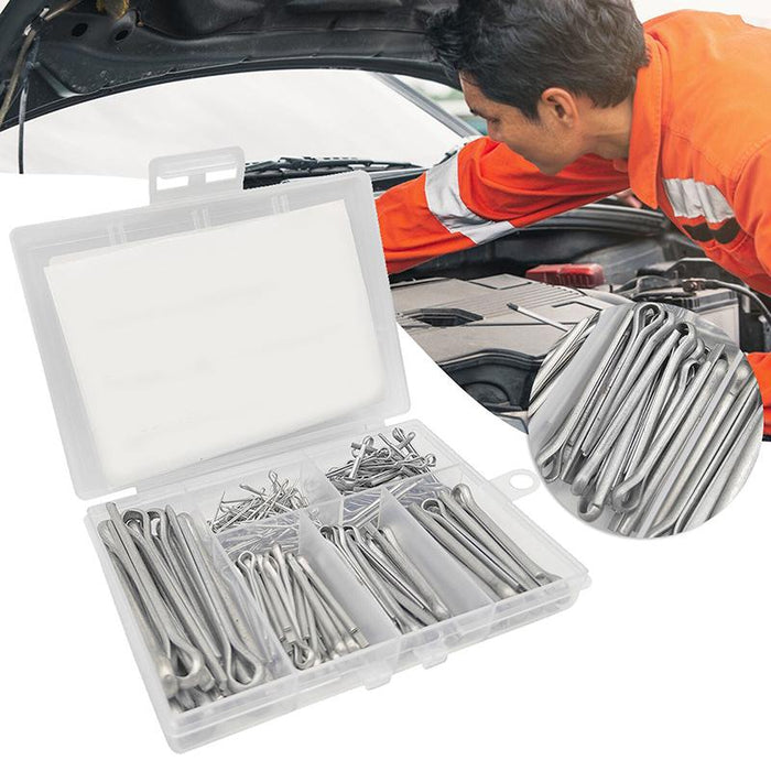 230pcs Cotter Pin Assortment Set Split Pin Value Kit New 6 Sizes