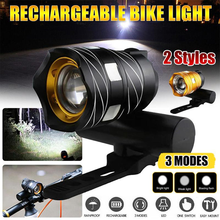 15000LM LED Bicycle Light Front Back Headlight Waterproof Bike USB Rechargable