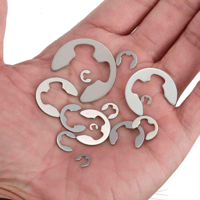120pcs Stainless Steel E-Clip Assortment Tool Kit Retaining Circlips 1.5 To 10mm