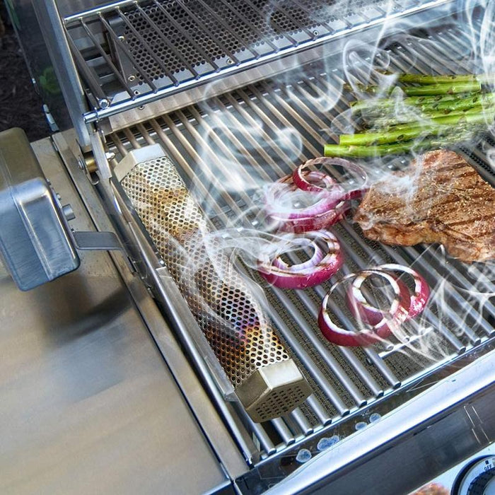 12Inch Hexagon BBQ Smoker Tube Stainless Steel Grill Accessory Smoking Box