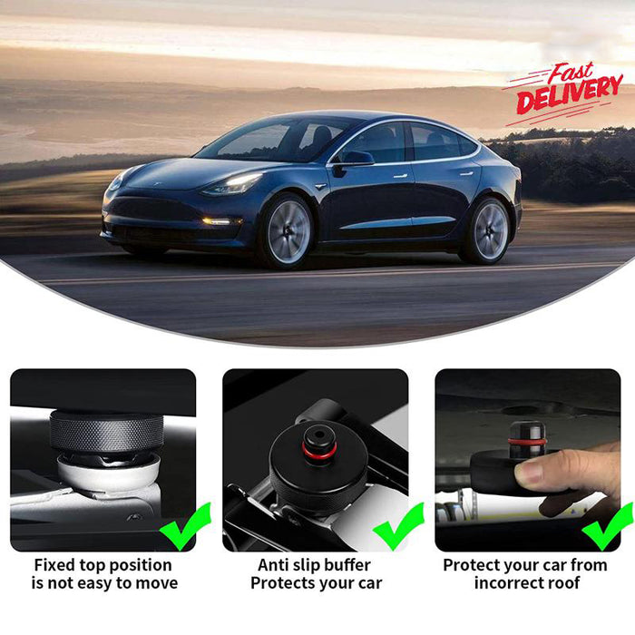 Lifting Jack Pad 4 Pucks with a Storage Case Accessories for Tesla Model 3/S/X/Y