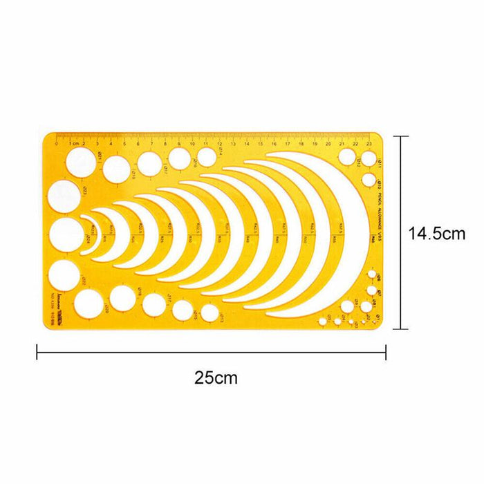 Drafting Circle Template Radius Drawing Stencil Useful Technical Tool Artist Arc