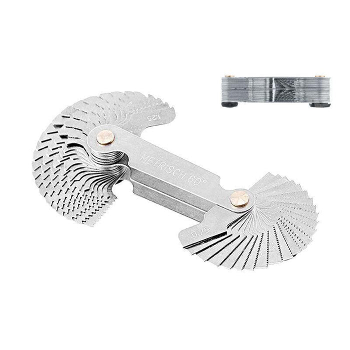 Metric 60 Degree Imperial 55 Degree One-piece Thread Gauge 50 Blades