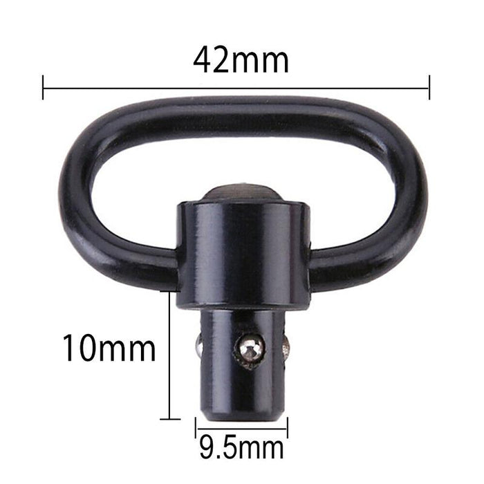 2pcs for Rifle Slings QD Sling Quick Detach Flush Push Button Swivel Mount