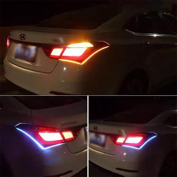 2x 45CM Car LED Strip DRL Turn Signal Switchback Indicator Daytime Running Light