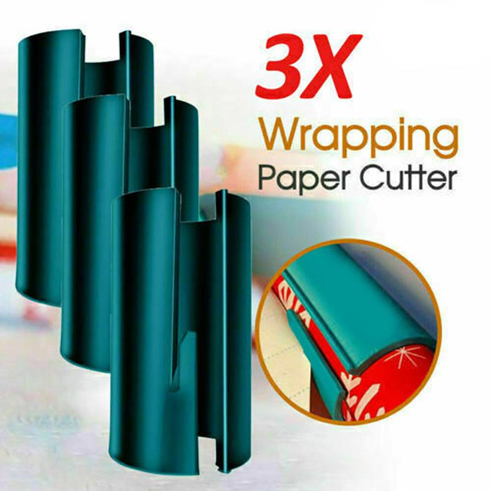 3X Sliding Wrapping Paper Cutter Craft Seconds Wrap Paper Christmas Cut Tools