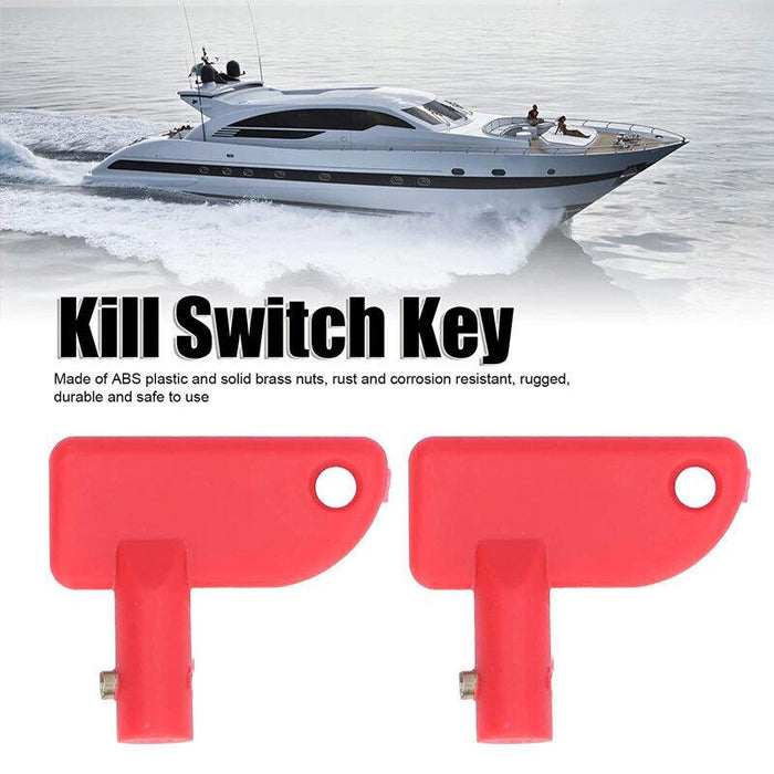 2PCS Battery Car Off Spare Switch Universal Key Cut Power Isolator
