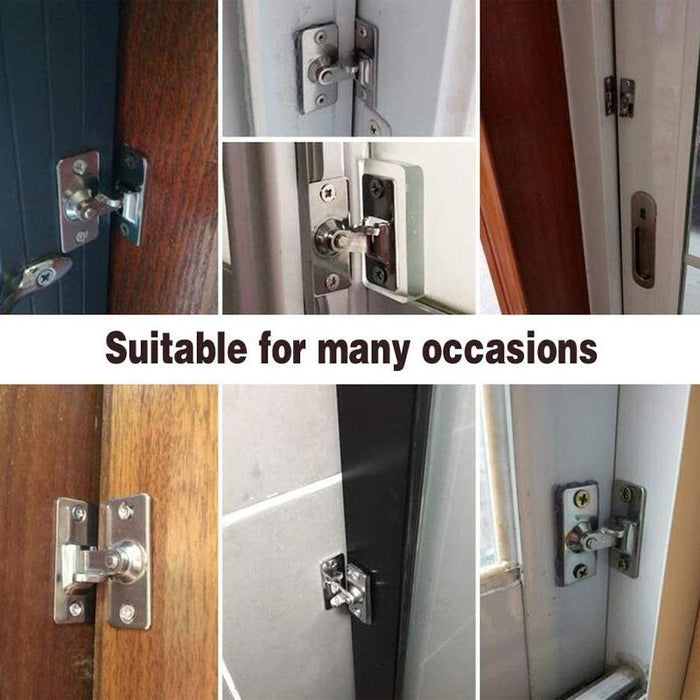90 Degree Stainless Steel Latch Safety Right Angle Sliding Door Lock Door Hasp