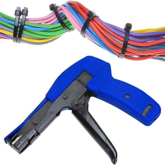 Heavy Duty Cable Tie Gun Automatic Tension Cut Off Width 2.4mm to 4.8mm