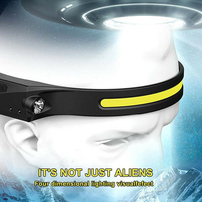 Rechargeable Waterproof Head Lamps with COB LED Motion Sensor