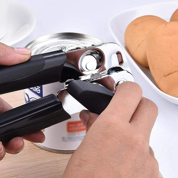 3-in-1 Can & Bottle Opener Classic Stainless Steel Manual Heavy Duty Can Opener