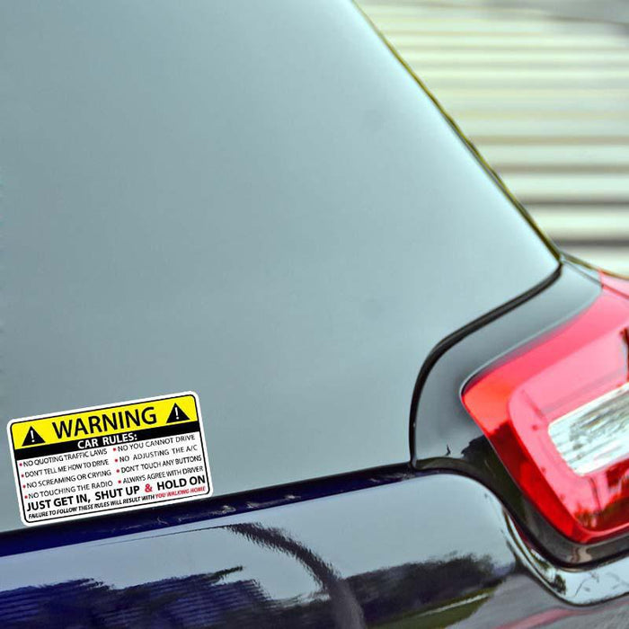 x2 Warning Rules Decal Sticker Funny For JDM Car Truck Bumper Window SUV