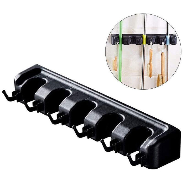 Broom Hanger Mop Holder Wall Mounted Brush Storage Rack Organizer Kitchen Tool